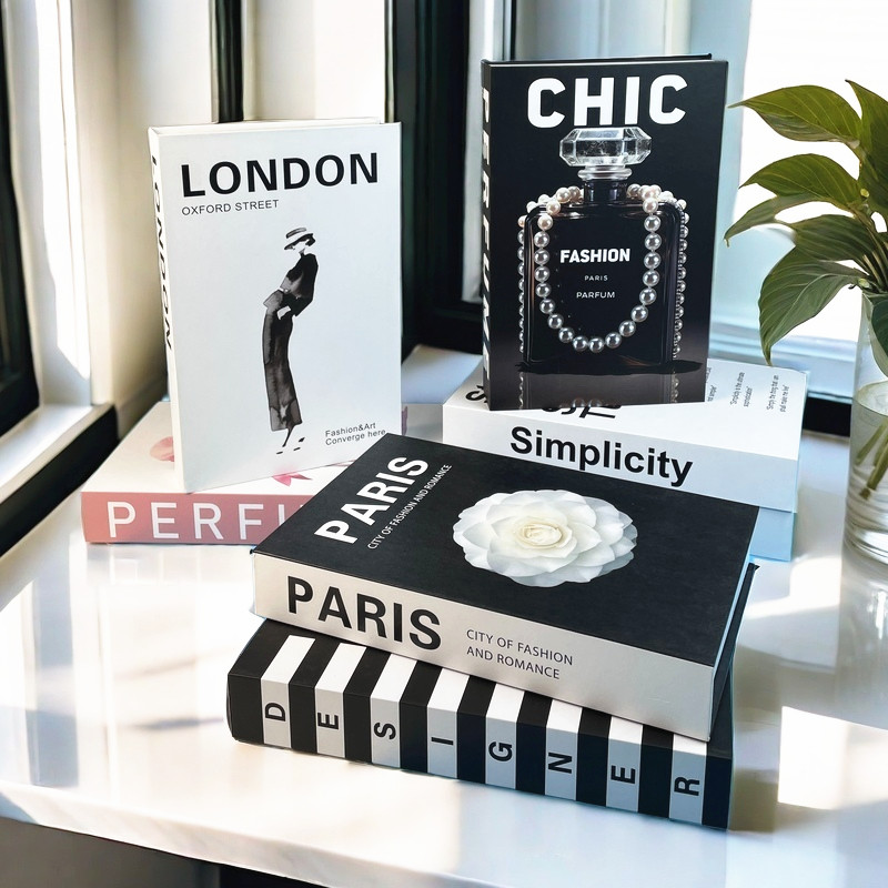 Interior Design Yearbook - Perfume Luxury Fake Book Storage Box