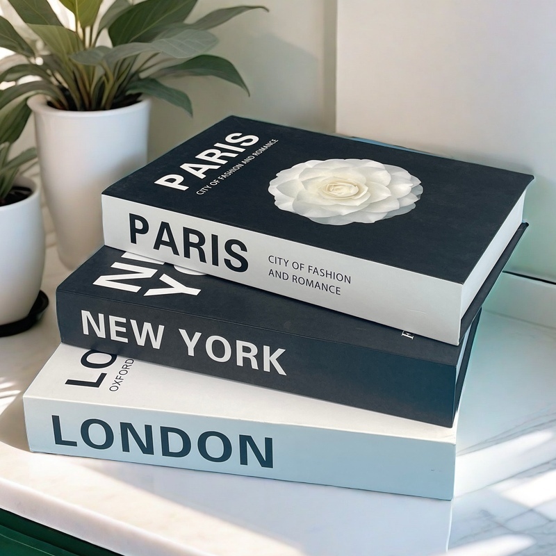 Interior Design Yearbook - Luxury Fake Book Storage Box Paris