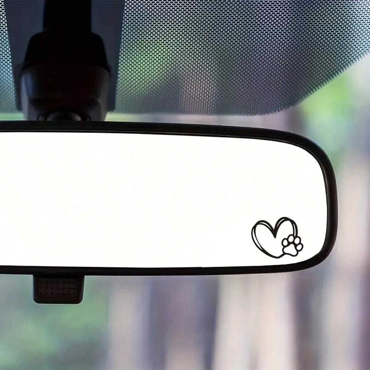 2pcs Heart Paw Print Rearview  - огляд і ціна Interior Design Journal