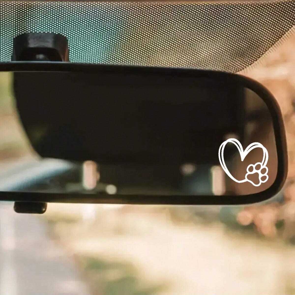 2pcs Heart Paw Print Rearview  - огляд і ціна Interior Design Journal