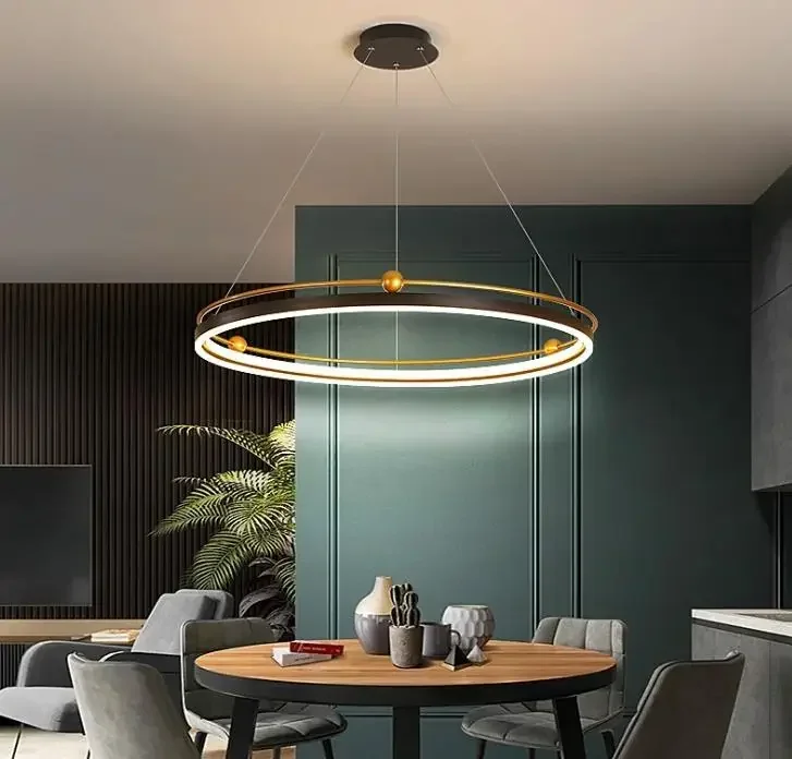 Modern led chandelier circle l - огляд і ціна Interior Design Online Free