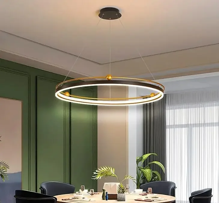 Modern led chandelier circle l - огляд і ціна Interior Design Online Free